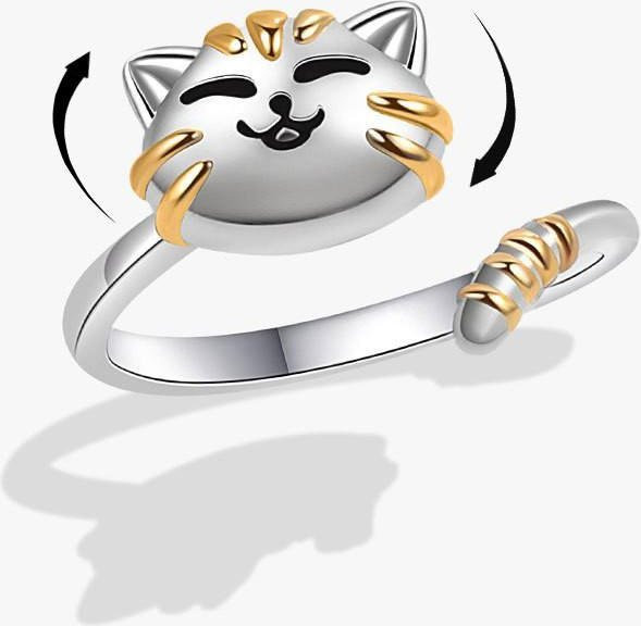 Lucky Star Jewelry Fidget Spinner Ring, Silber, Zirkonia, Weiß, Damen - Bild 1