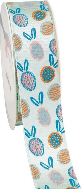 Satinband Osterhase in Mintgrün aus Polyester für deine Osterdekoration - Bild 1