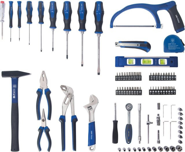 LUX-TOOLS Werkzeugkoffer 89-teilig in Blau-Schwarz aus Kunststoff - Bild 1