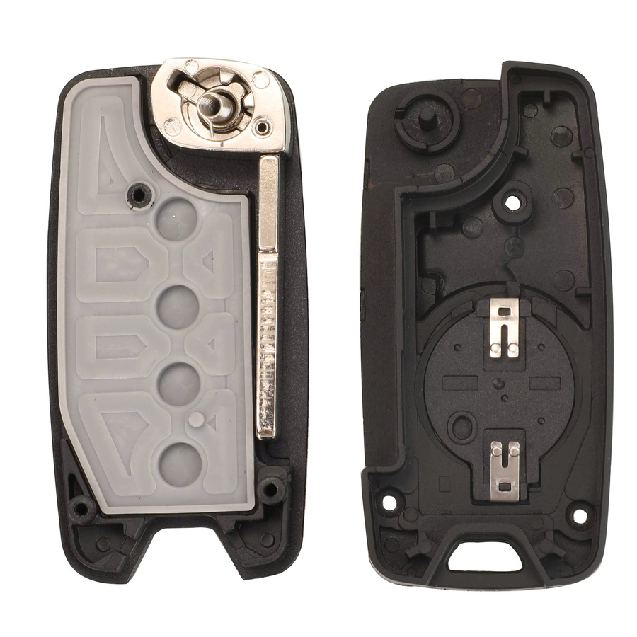 Jingyuqin Ersatz-Fernbedienungsgehäuse für Jeep Renegade 2015-2018, zusammenklappbares SIP22-Blade-Fob Gehäuse, Schwarz - Bild 3