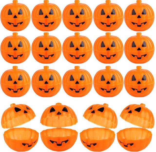 ZQNYCY Halloween Kürbis-Geschenkboxen in Orange als Süßigkeiten-Behälter und Party-Dekoration für Kinder - Bild 1