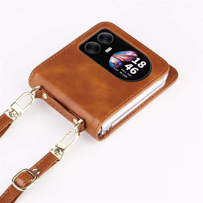 Leder Handyhülle für Blackview Hero 10 als Brieftaschen Hülle mit Lanyard und Kartenhalter in Braun - Bild 2