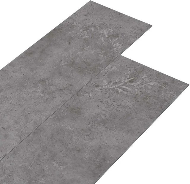 DELUKE Vinylboden PVC-Dielen selbstklebend in Betongrau, wasserfest und rutschfest, 5,02 m² - Bild 1