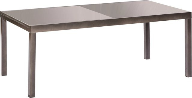 Merxx Gartentisch rechteckig ausziehbar aus Aluminium und Glas in Grafit - Bild 1