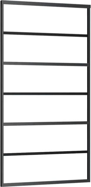 vidaXL Schiebetür aus ESG-Glas und Aluminium in Schwarz und Transparent, B: 102 cm, H: 205 cm - Bild 1