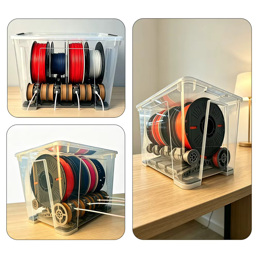 BLV Filamentalist F1 V0.2 4-Spulen-Passiv-Aufwickelset zur Umwandlung der SAMLA 22L Box in eine Filament-Trockenaufbewahrungsbox - Bild 3