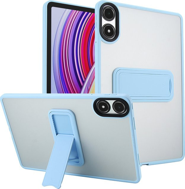 PC-TPU Schutzhülle für Xiaomi Redmi Pad Pro, POCO Pad und Redmi Pad SE mit Standhalter Funktion, Hartcase Rückseite, Farben: Blau oder Grün - Bild 1