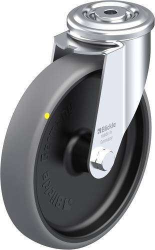 Blickle Lenkrolle LER-TPA 200G-ELS in Schwarz-Grau mit 200 mm Rad-Durchmesser und 160 kg Tragfähigkeit - Bild 1