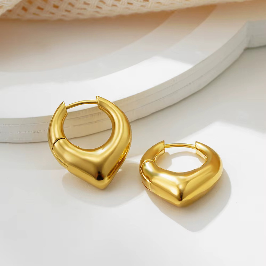 Erpels Creolen, Edelstahl, Gold, Damen - Bild 2