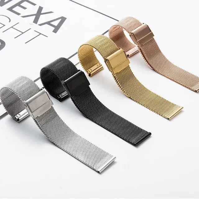 olevo Uhrenarmband Milanese Loop, Edelstahl, Silber, Unisex - Bild 1