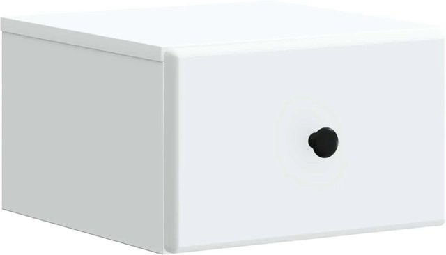 vidaXL Wandmontierter Nachttisch in Weiß aus Holzwerkstoff B/T/H: 34,5 x 33 x 20 cm - Bild 1