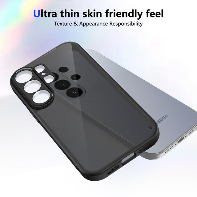 Matte Handyhülle für Samsung Galaxy S23 S24 S25 S26 Ultra FE Plus in Schwarz - Bild 1