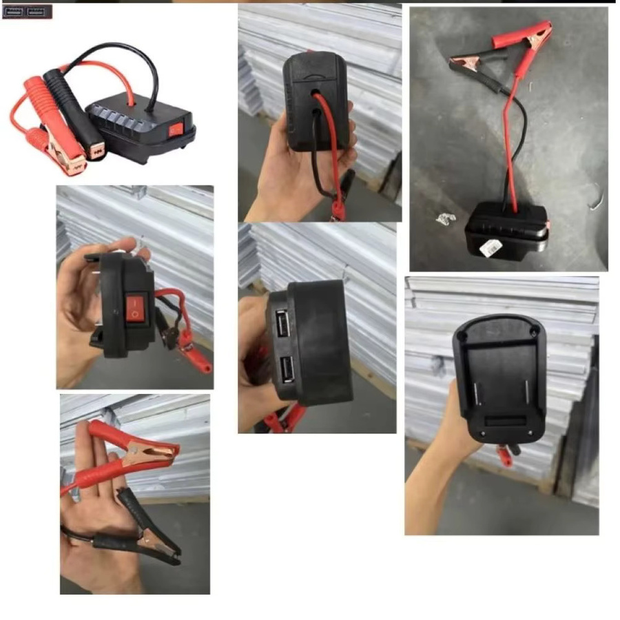 Makita Lithium-Ionen Akku Konverter mit Clip für Auto-Starthilfe und Notstrom Adapter, Schwarz - Bild 3