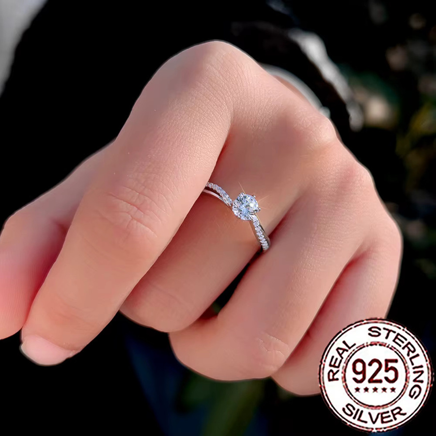 CWWZircons Ringe, 925 Silber, Zirkonia, Damen - Bild 2
