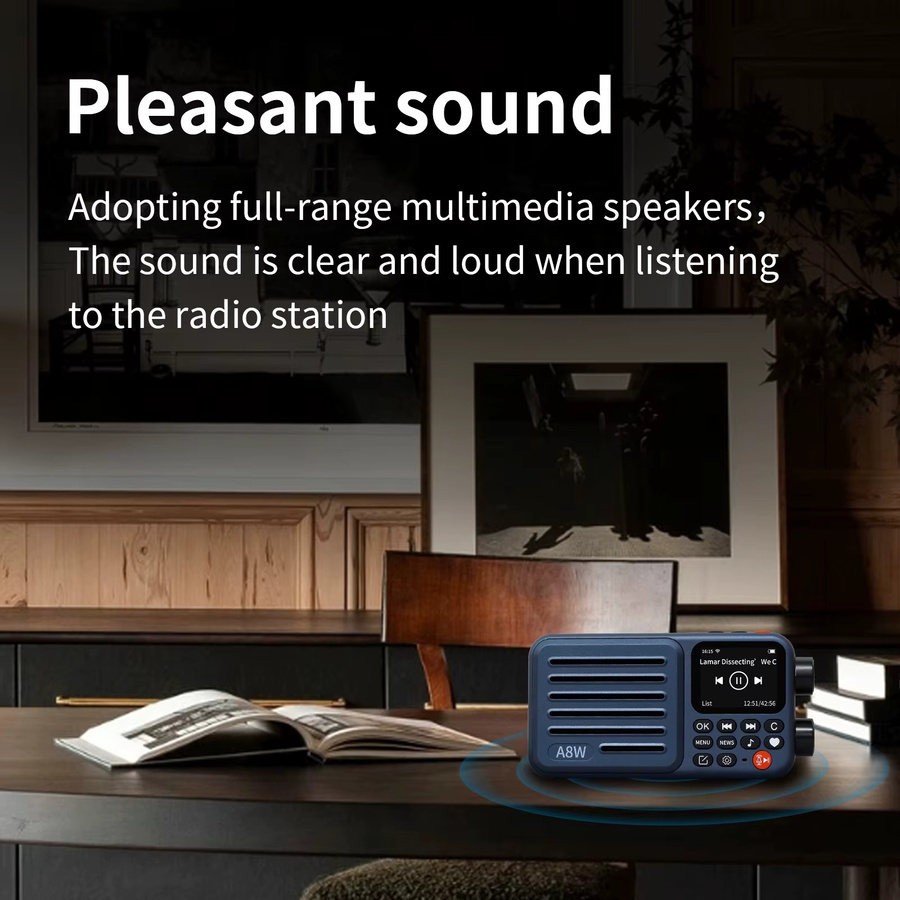 Choyong A8W Tragbares Internetradio mit WiFi, 4G und FM in Blau - Bild 4