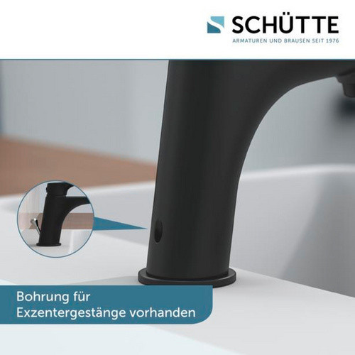 Schütte Waschtischarmatur Boston Einhebelmischer Schwarz Matt mit Pop-up-Abfluss und Wassersparfunktion - Bild 3
