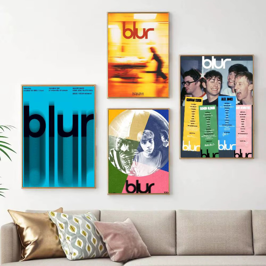 Rastar Wandaufkleber Rockband B-Blur Klassische Filmplakate Wasserfester Papieraufkleber Rechteckig - Bild 3