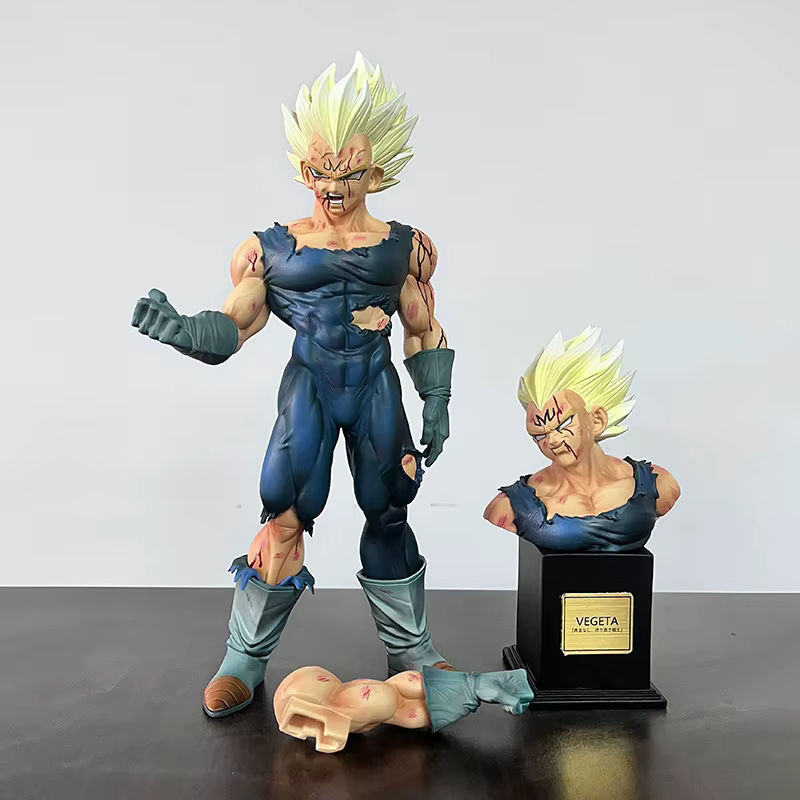 Bandai Dragon Ball Z Vegeta Actionfigur mit austauschbarem Kopf als Majin Vegeta Sammlerstück, mehrfarbig, Höhe: 28 cm - Bild 3