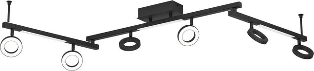 Eglo LED-Spot Cardillio 6-flammige Deckenleuchte aus Aluminium in Schwarz, Höhe: 158,5 cm - Bild 1