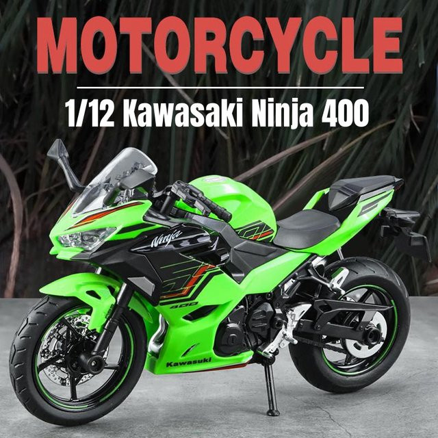 MAKEDA KAWASAKI Ninja 400 Spielzeugmotorrad Miniatur-Druckguss-Metallmodell 1:12 - Bild 1