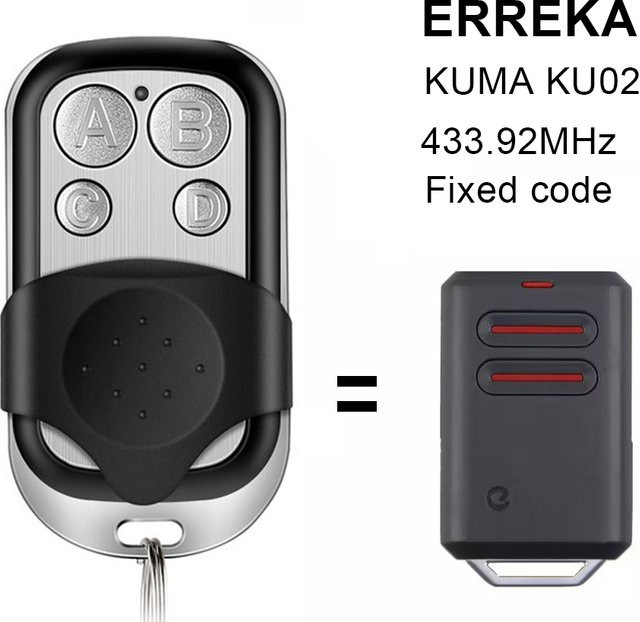Erreka Kuma KU02 Garage-Fernbedienung mit festem Code auf 433,92 MHz - Bild 1