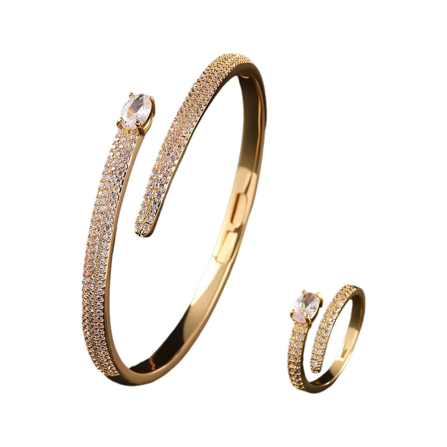 ZAKOL Schmuck-Set, Ring und Armband, Zirkonia, Gold - Bild 3