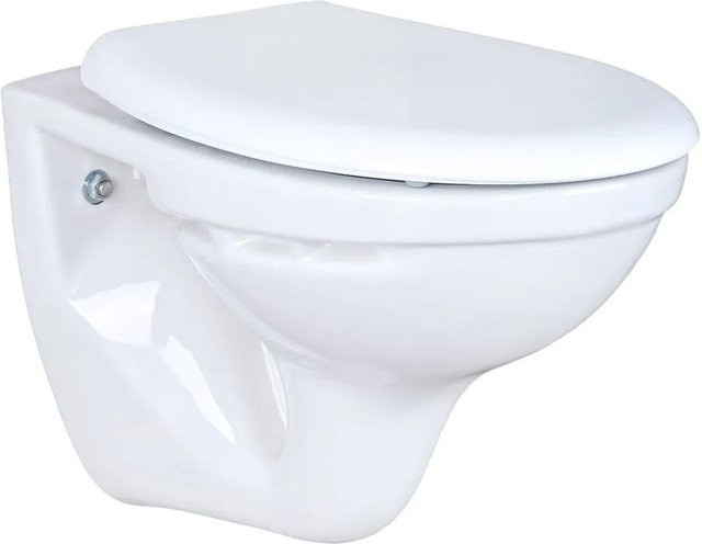 Belvit Wand-Hänge-WC Washdown mit Softclose-Deckel in Weiß, B/T/H: 52,0 x 36,0 x 37,5 cm - Bild 1