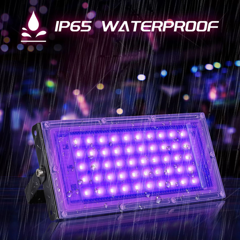 Meerox UV-Schwarzlicht LED-Flutlicht für Außenbereich und Disco-Glow-Partys, 395 nm, Schwarz - Bild 2