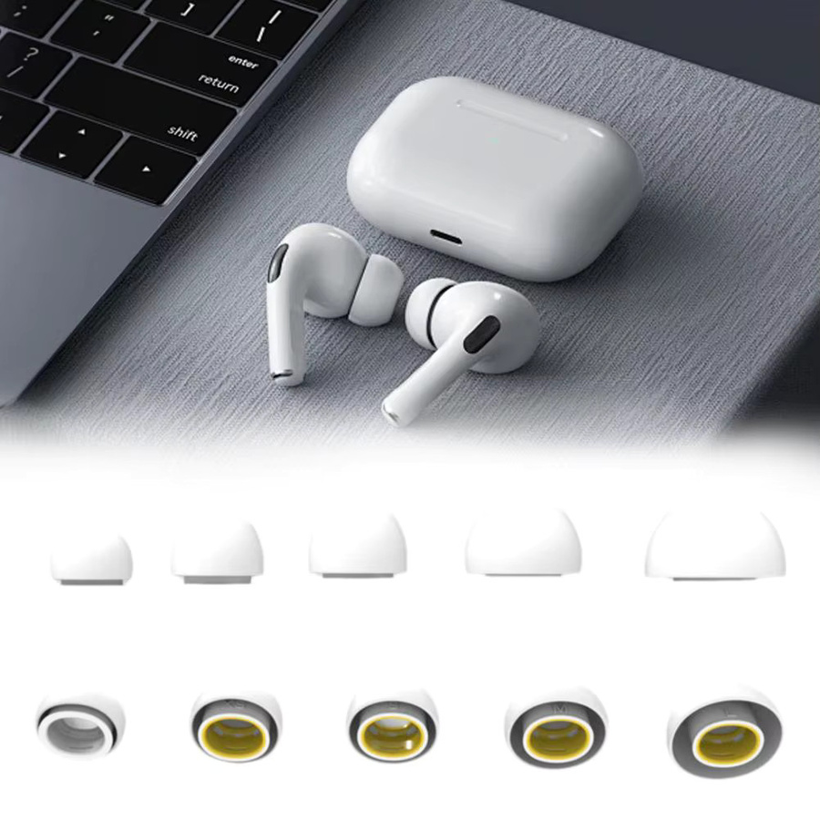 Apple Ersatz-Ohrstöpsel aus Silikon für AirPods Pro 3, In-Ear Ohrhörer-Abdeckungen, Weiß - Bild 3