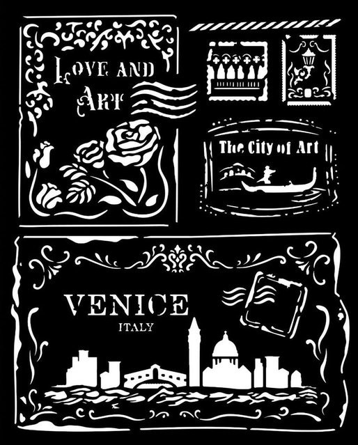 Cards Schablone Venice - Bild 1