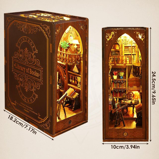 Binchi Keji Travel DIY Book Nook Miniaturen Haus Bausatz, Holz, ab 14 Jahren - Bild 1