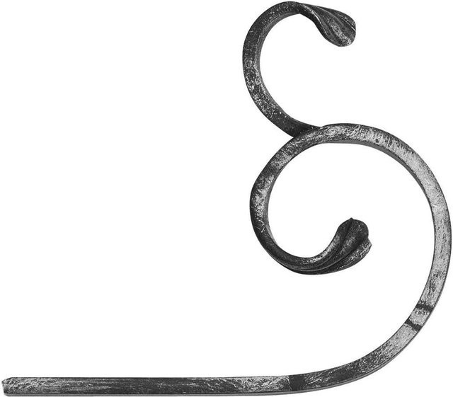 FeNau Zierelement aus Stahl in Roh-Optik, glatt, links, B: 16 mm, T: 6 mm - Bild 1