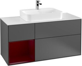 V&B Waschtischunterschrank Finion in Weiß und Anthrazit, Breite: 120 cm - Bild 1
