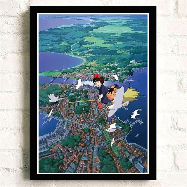 Anime Poster Kiki's Delivery Service von Hayao Miyazaki als Ölgemälde Illustration von First Art Museum, Mehrfarbig, Breite: 40 cm, Höhe: 50 cm - Bild 1