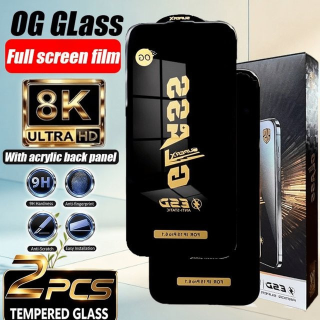 2 Stück OG ESD Panzerglas Displayschutzfolie für Samsung Galaxy S25 S24 S26 Ultra A55 A54 A53 A52 A35 A37 A26 A17 A16 A07 A06 transparent - Bild 1