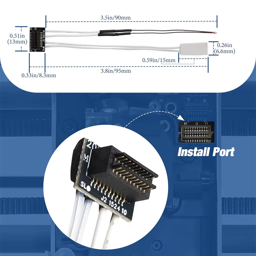 URELK Hotend Komplett-Set Druckkopf mit Keramik-Heizpatrone und Thermistor-Kit als Ersatz für Bambu Lab P1S P1P in Schwarz - Bild 4