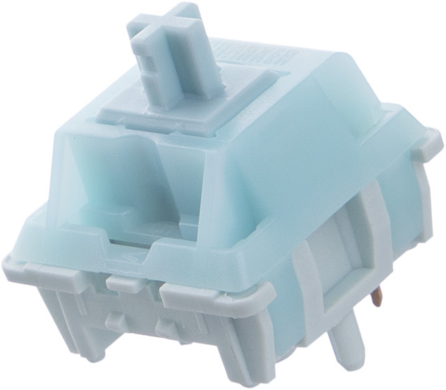 EPOMAKER Cremiges Jade Linearschalter-Set, 100-teiliges Set mit 5-poligen vorgeschmierten Schaltern und POK-Schaft, kompatibel mit MX-Struktur-Tastenkappen - Bild 1