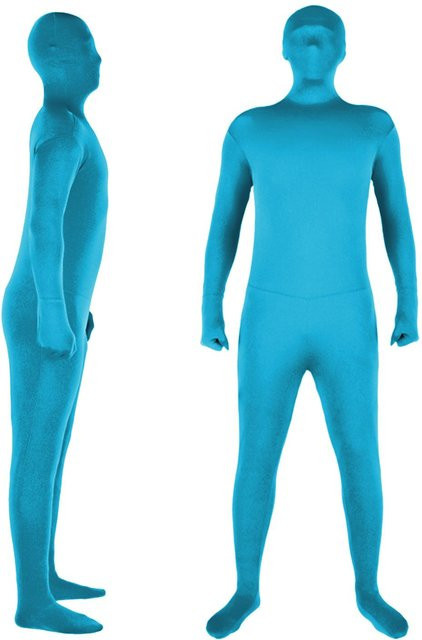 Andoer Chromakey-Anzug für Ganzkörper-Fotografie, Unisex-Stretch-Body für Erwachsene, Blau, Größe: 180 cm - Bild 1