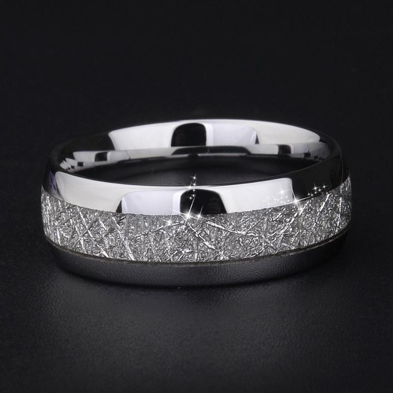 KaiTingu Jewelry Ehering, Wolfram, Silber, Unisex - Bild 1