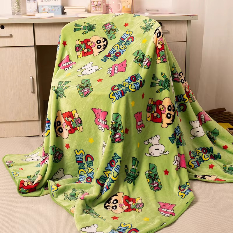 EAKI Flanell-Decke mit Cartoon Crayon Shin Chan Motiv, weiche Samtdecke für Erwachsene - Bild 2
