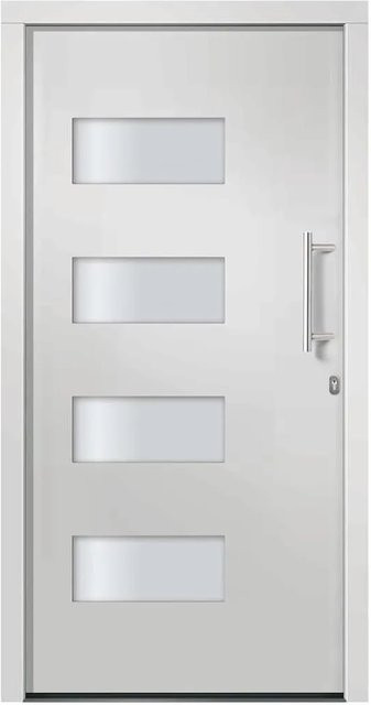 vidaXL Haustür aus Aluminium und PVC in Weiß, modern, B/H: 100 x 210 cm - Bild 1