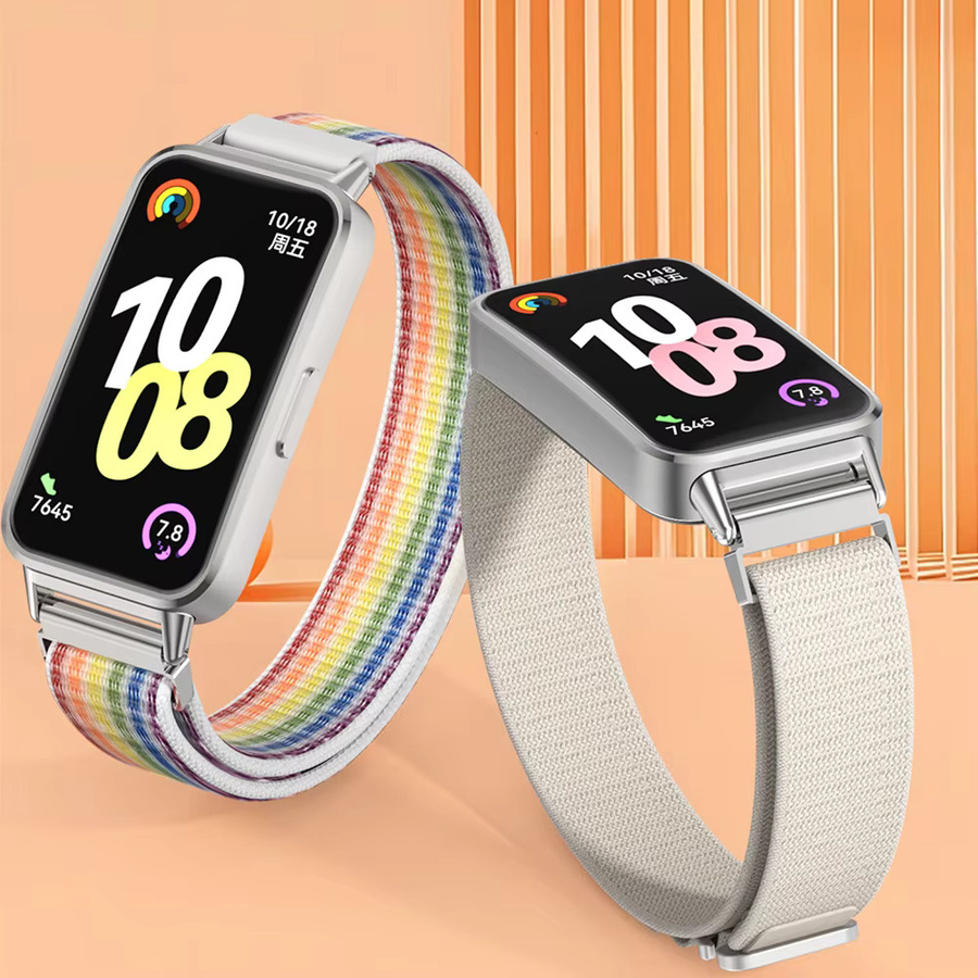 MIJOBS Nylon-Ersatzarmband für Huawei Band 11 10 9 8 in Pink - Bild 1