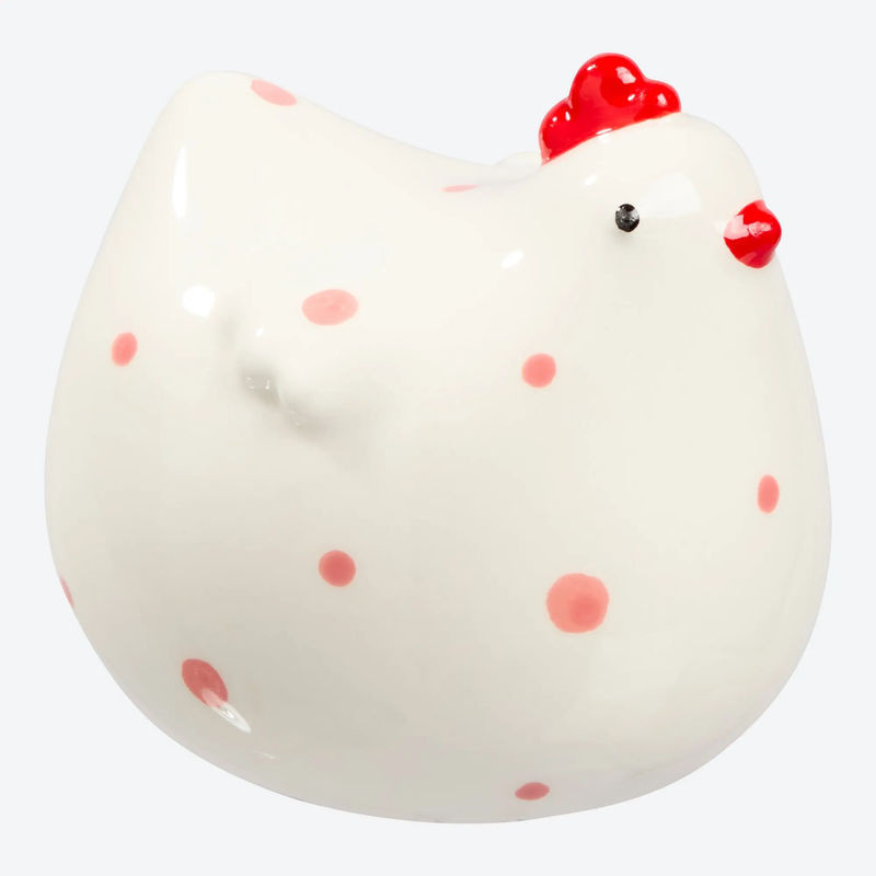 NKD Deko-Huhn aus Keramik in Weiß, B/T/H: 7 x 7 x 7,8 cm - Bild 2