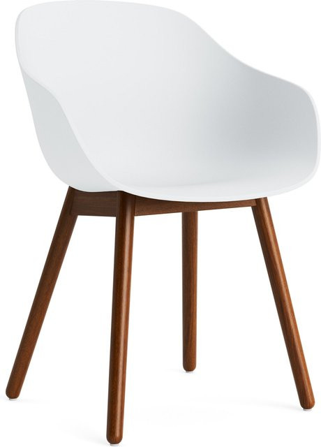 HAY About A Chair AAC 212 mit Armlehnen in Weiß und Holzgestell im organischen Design - Bild 1