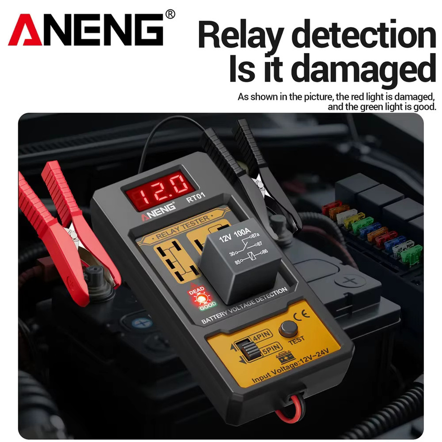 ANENG RT01 + BT138 Diagnose-Kit für Autobatterie-Relais und Lithium-Batterien mit Spannungsmesser und Elektriker-Testwerkzeugen - Bild 2