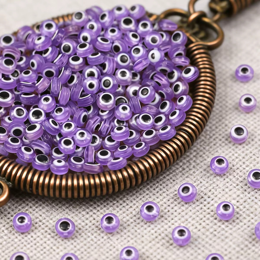 Perlen Acryl, Lila, 8mm, Armbänder Zubehör - Bild 4