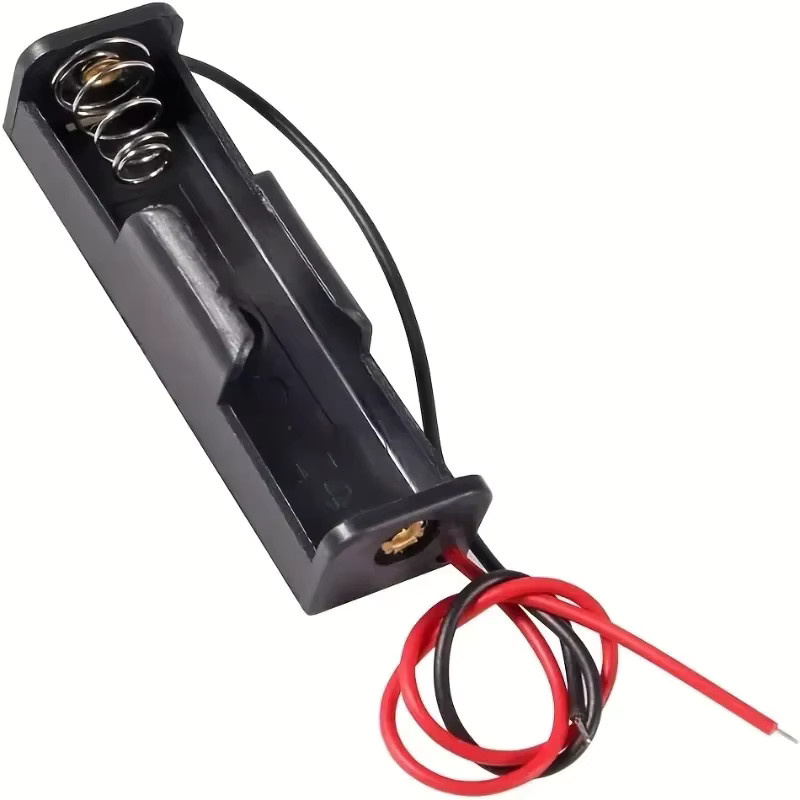 YYMSF 5er Set 18650 Batteriehalter mit Draht Anschluss, Schwarz, 1 Slot pro Box - Bild 4