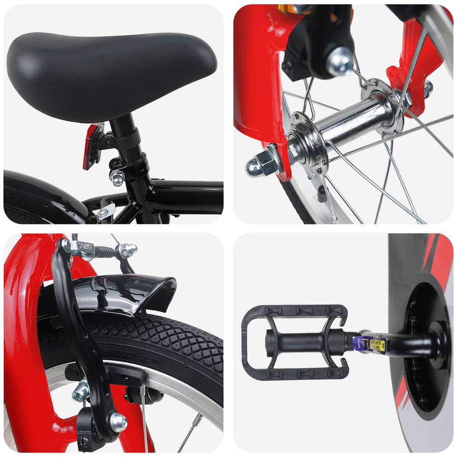 VD Home Furnishing Kinderfahrrad 12 Zoll Schwarz für Alter 2-4 Jahre - Bild 1