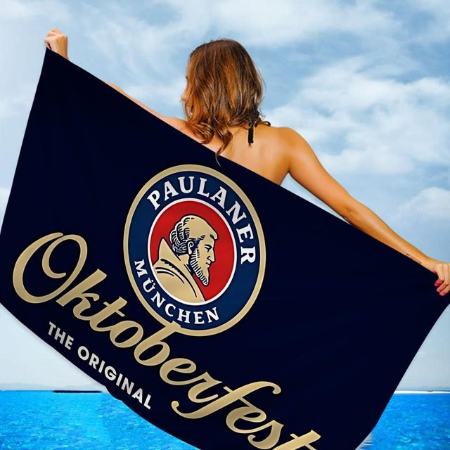 Paulaner Mikrofaser Strandtuch Blau B: 140 cm, H: 180 cm - Bild 1