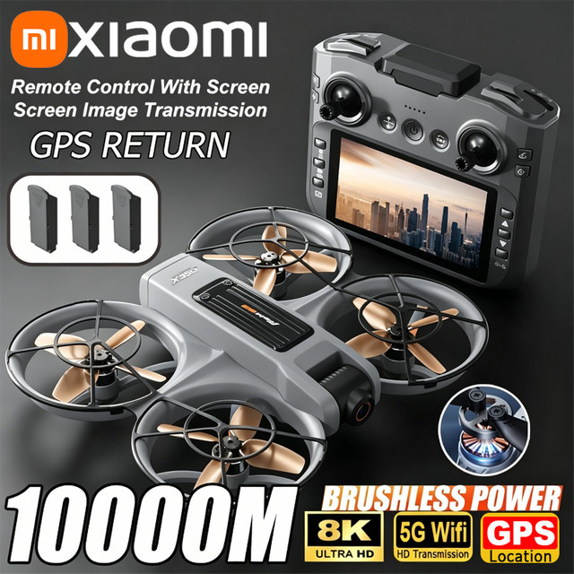 Xiaomi X226 VR Drohne mit 8K HD Dual Kamera, GPS, 5G WIFI und intelligenter Hindernisvermeidung in Grau - Bild 1